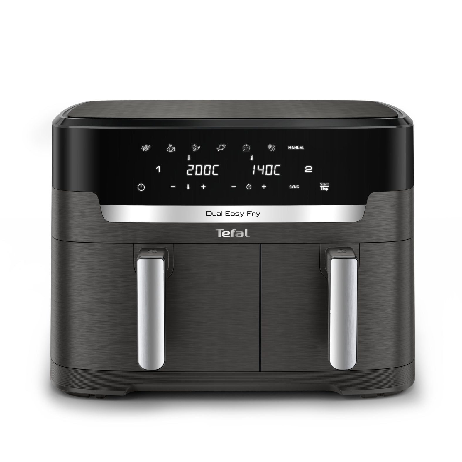 Tefal Easy Fry Dual Xxl Ey942he0 Freidora Doble 11 L Independiente 2020 W Freidora De Aire Caliente Gris