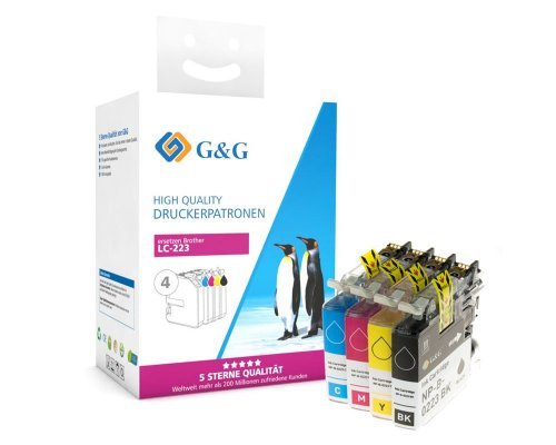 G&G Xl- Druckercartuchon 4er Set Para Brother Lc-223valp