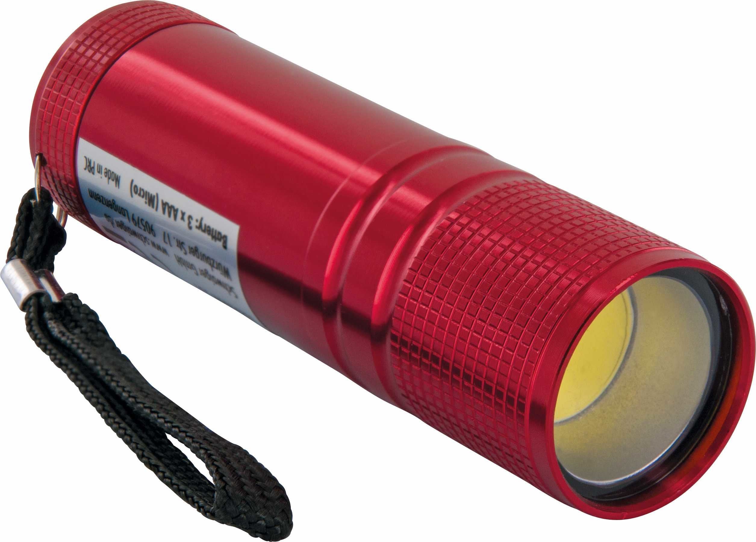Mini Linterna Schwaiger Cob, 90 Lúmenes, Roja