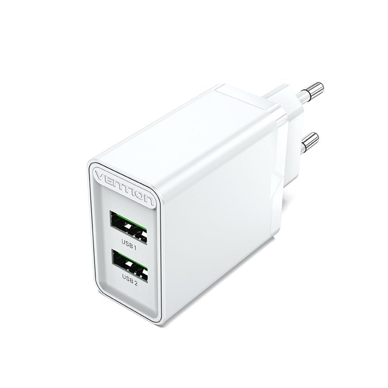 Cargador De Pared Vention Fbaw0-Eu 2xusb 18w Blanco