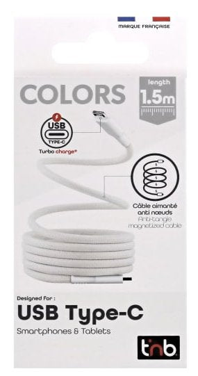 EAN 3303170118214 - T'nB TCPDMAGWH cable USB 1,5 m USB C Blanco imagen 4