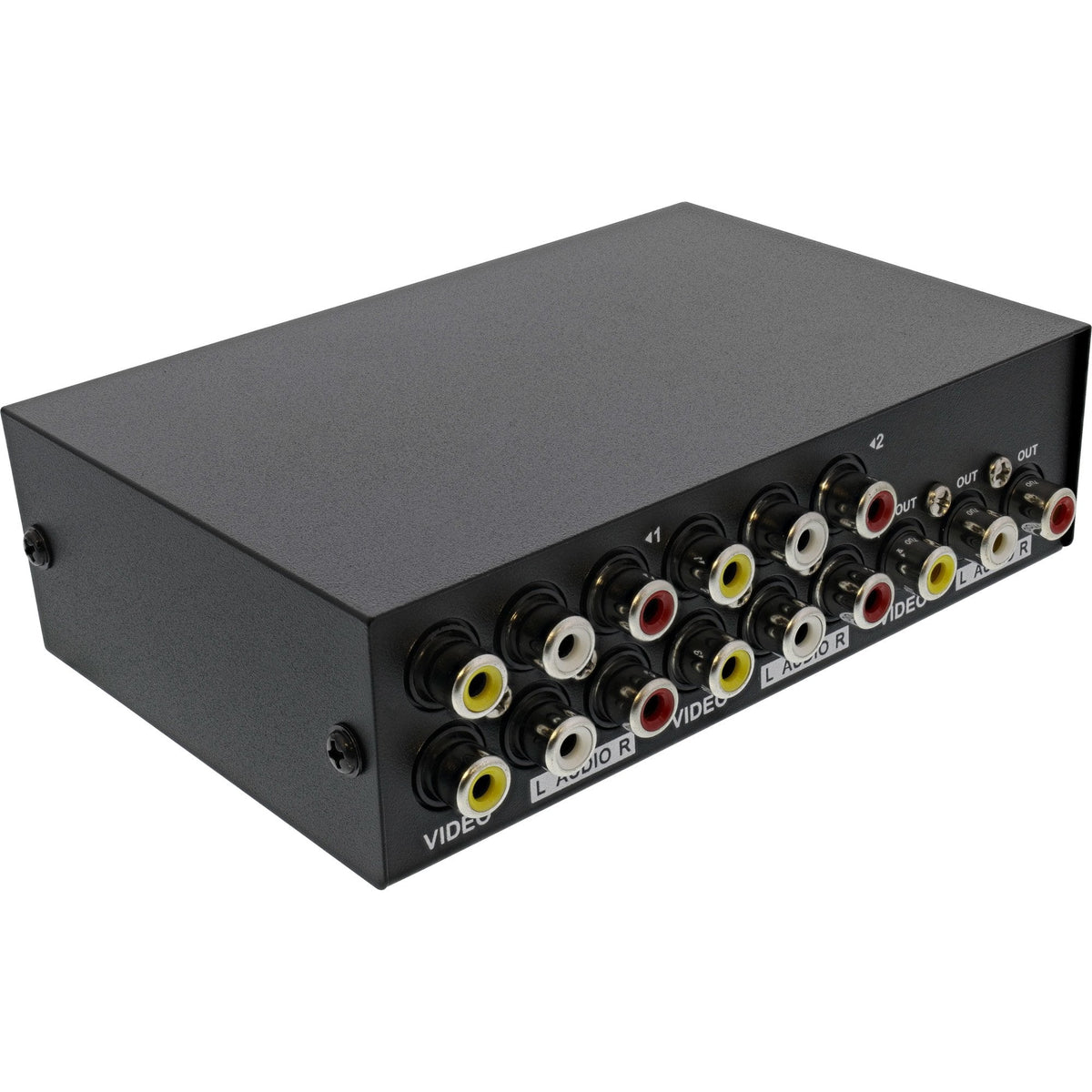 Inline Av Switch Manual De 4 Puertos, 3 Entradas/Salidas Rca