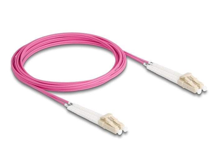 Delock Lwl Cable Lc Duplex A Lc Duplex Multimode Om4 Winkelbar 3 M