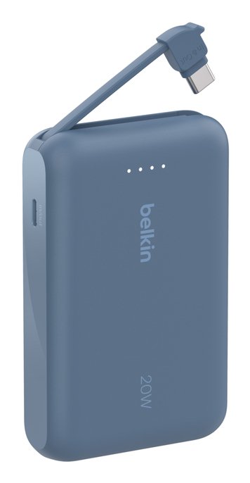 Powerbank Belkin Bpb021hqbl Boost Charge 10,000 Mah Con Cable Integrado Charge Usb-C 20w Azul