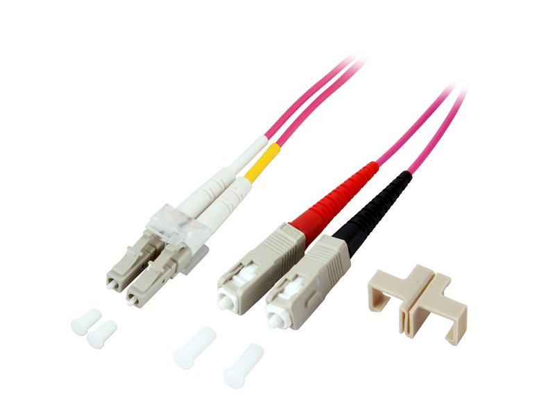 Alcasa Lw-801ls4 Cable De Fibra Optica 1 M Lc Sc Om4 Violeta