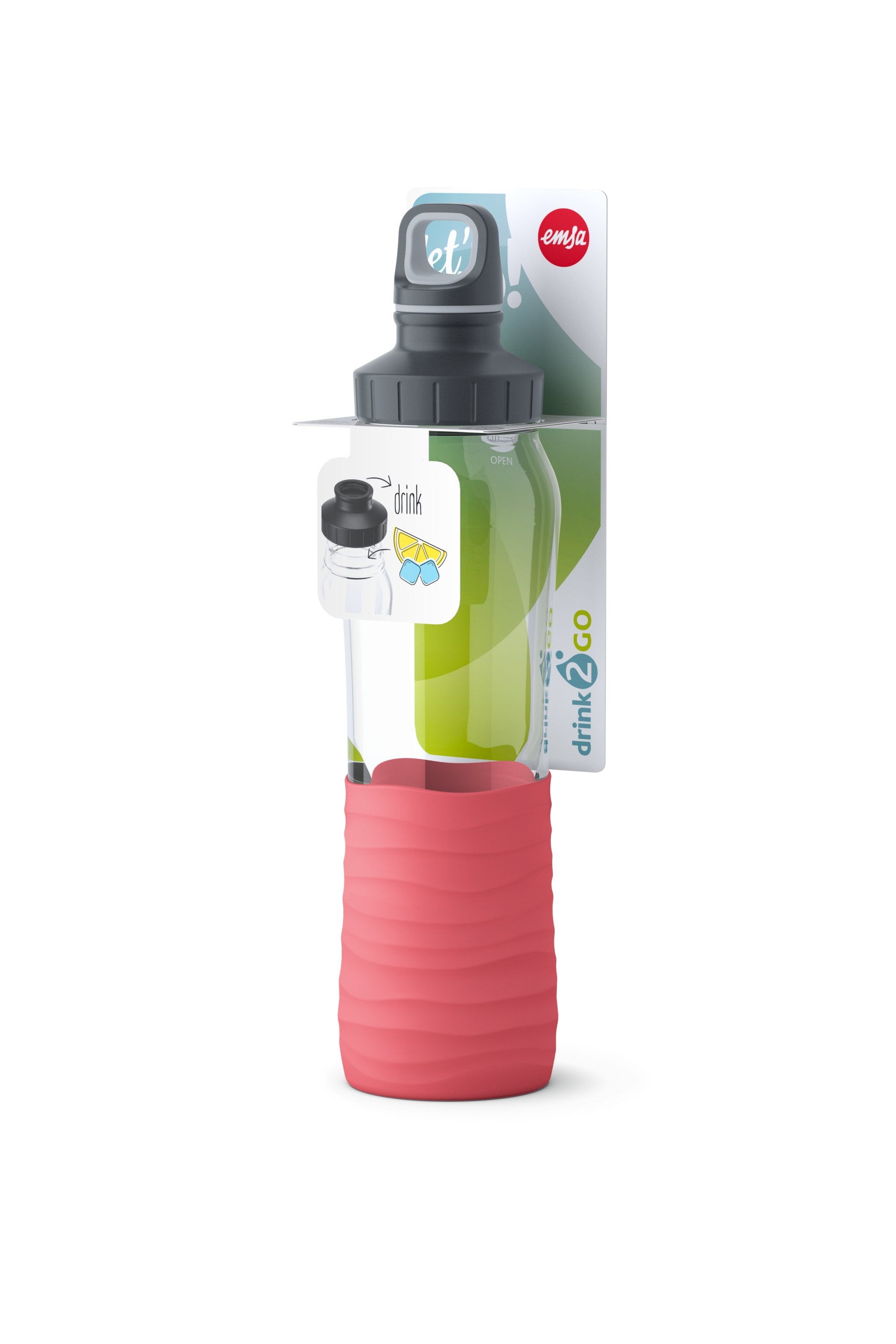 Emsa Drink2go Glass 0,7 L Korall