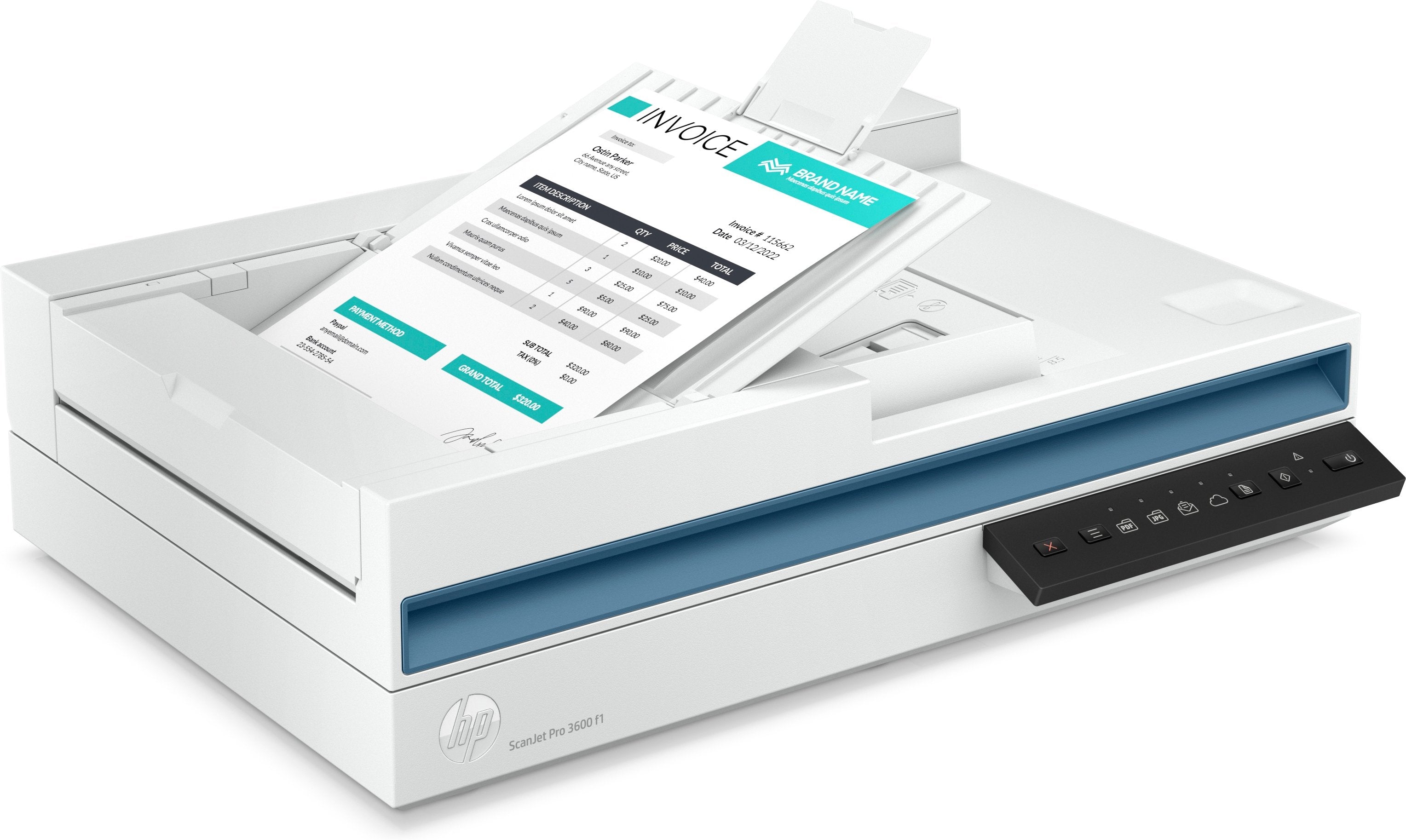 Escáner Documental Hp Scanjet Pro 3600 F1 Con Alimentador De Documentos Adf Doble Cara
