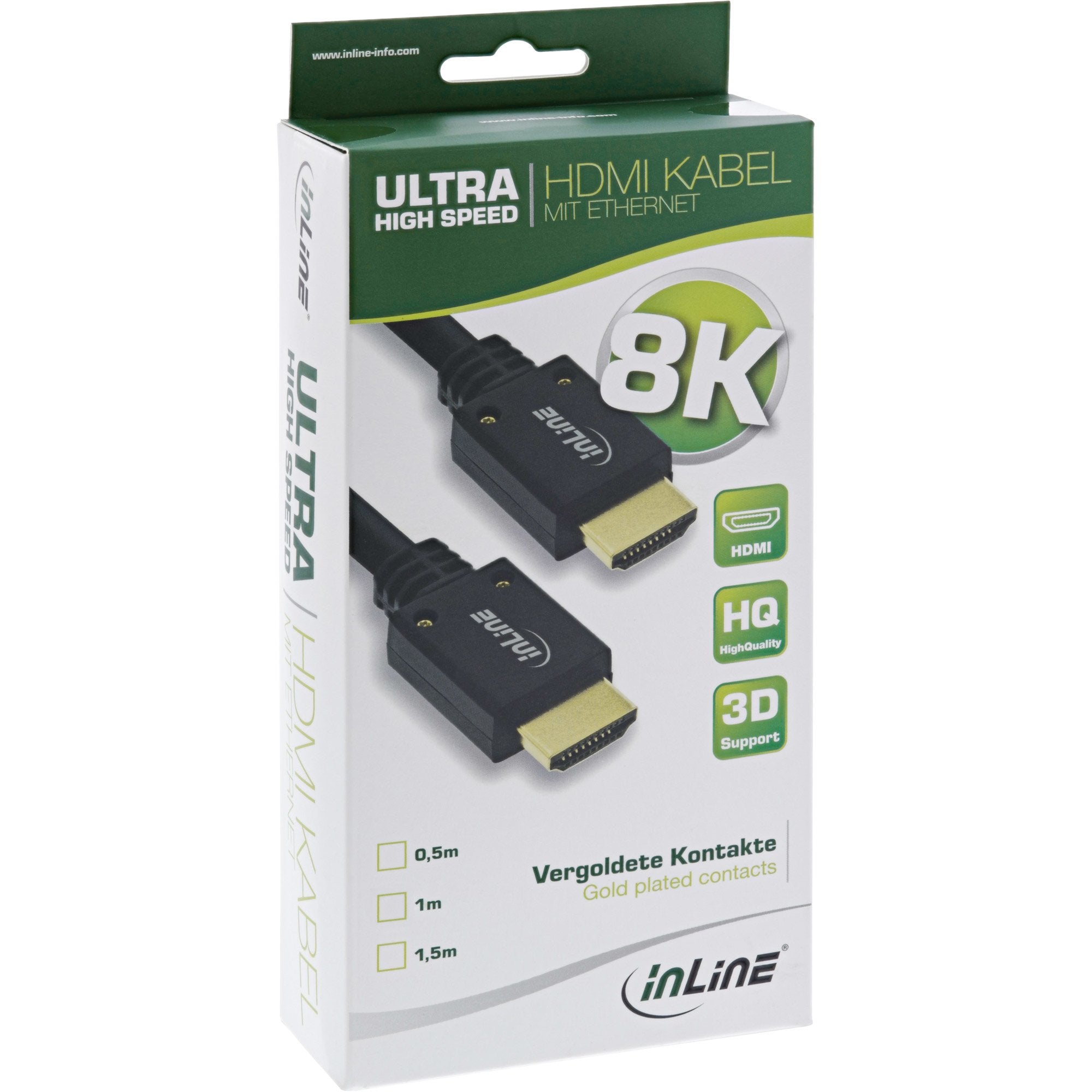 Cable Hdmi Ultra Inline M/M 8k4k, 2 M Negro