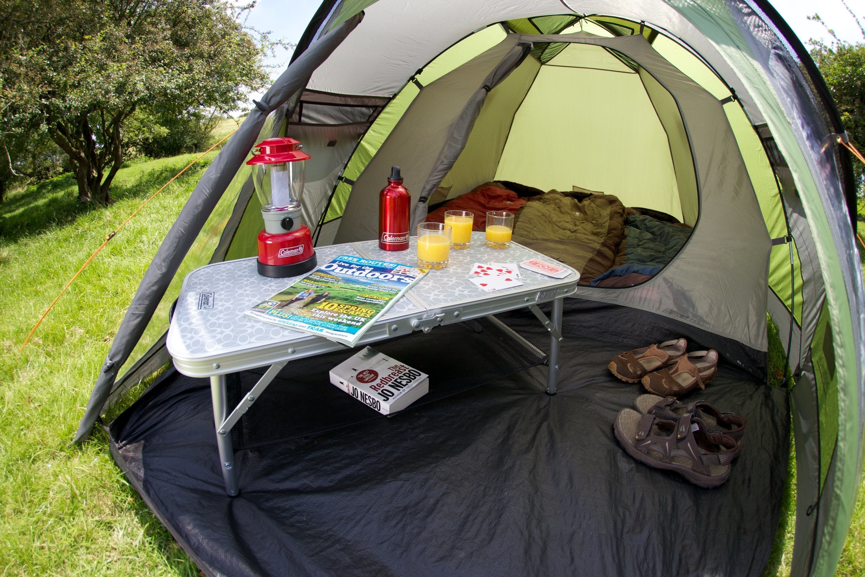 Tienda Domo Coleman Darwin 4 Plus Para 3 Personas (Gris/Verde Claro, Con Tunel, Modelo 2023) Coleman 2176905