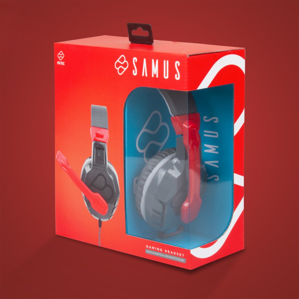 Auriculares Gaming Con Micrófono Fr-Tec Samus Jack 3.5 Rojos