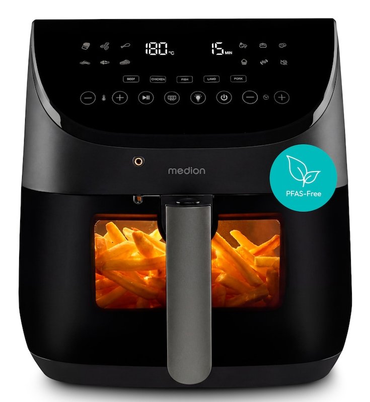 Medion Heissluftfriteuse Life X20 Md 13060 Xl (Negro, 1.700 Watt, Korb 6,6 Liter) 50078720