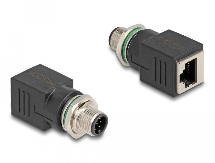Delock M12 Adaptador A-Kodiert 8 Pin Macho A Rj45
