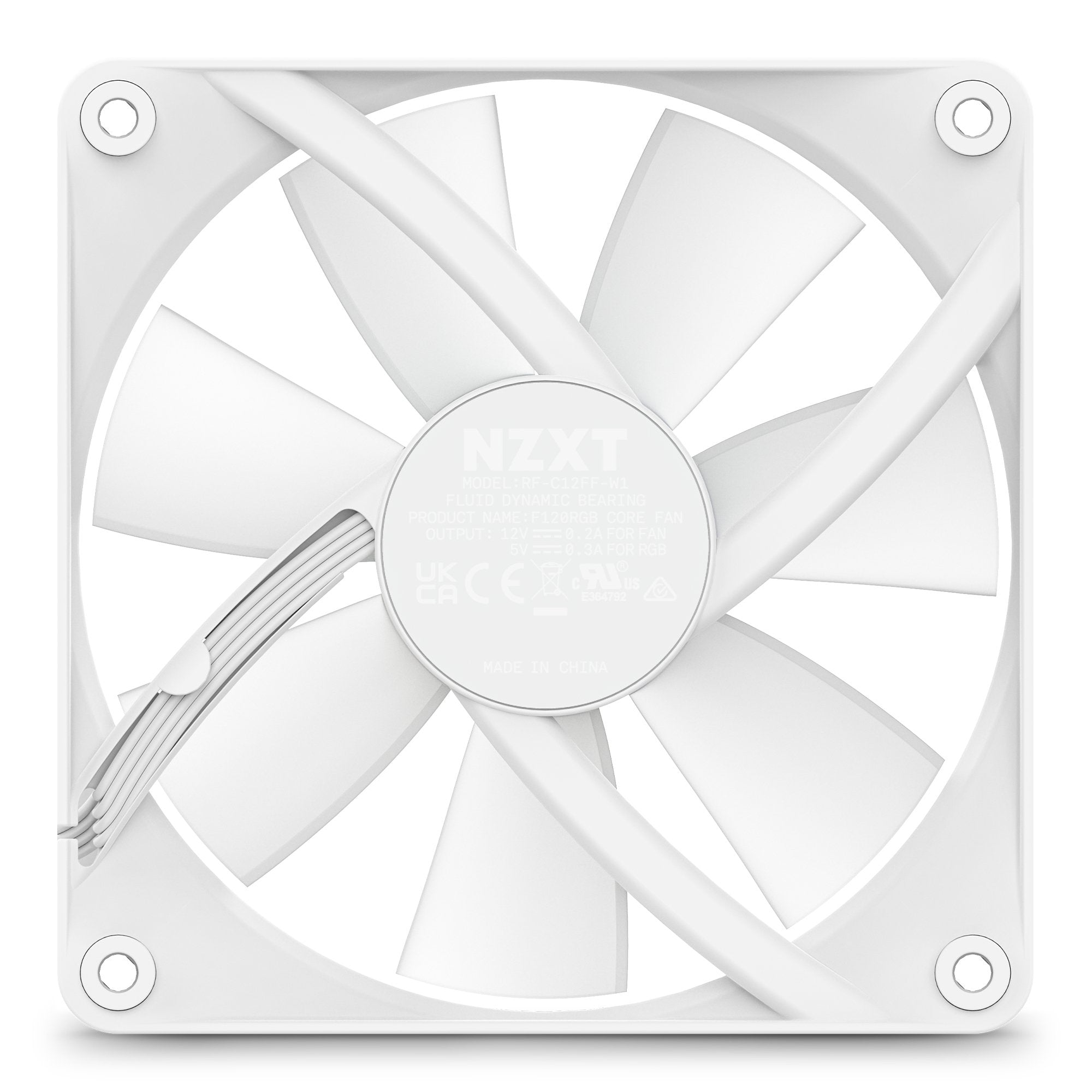 Ventilador Nzxt F120 Rgb Core Single 120x120x26, Rf-C12sf-W1