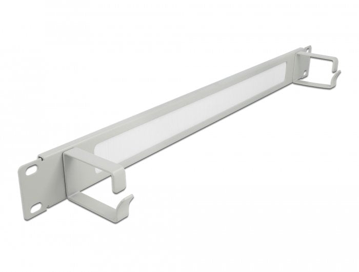 Delock Tira De Cepillo Para Administración De Cables De 19" Con 2 Ganchos 1u Gris
