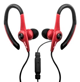 Auriculares Deportivos Elbe Au-107-Mic Con Micrófono Jack 3.5 Rojo Y Negro