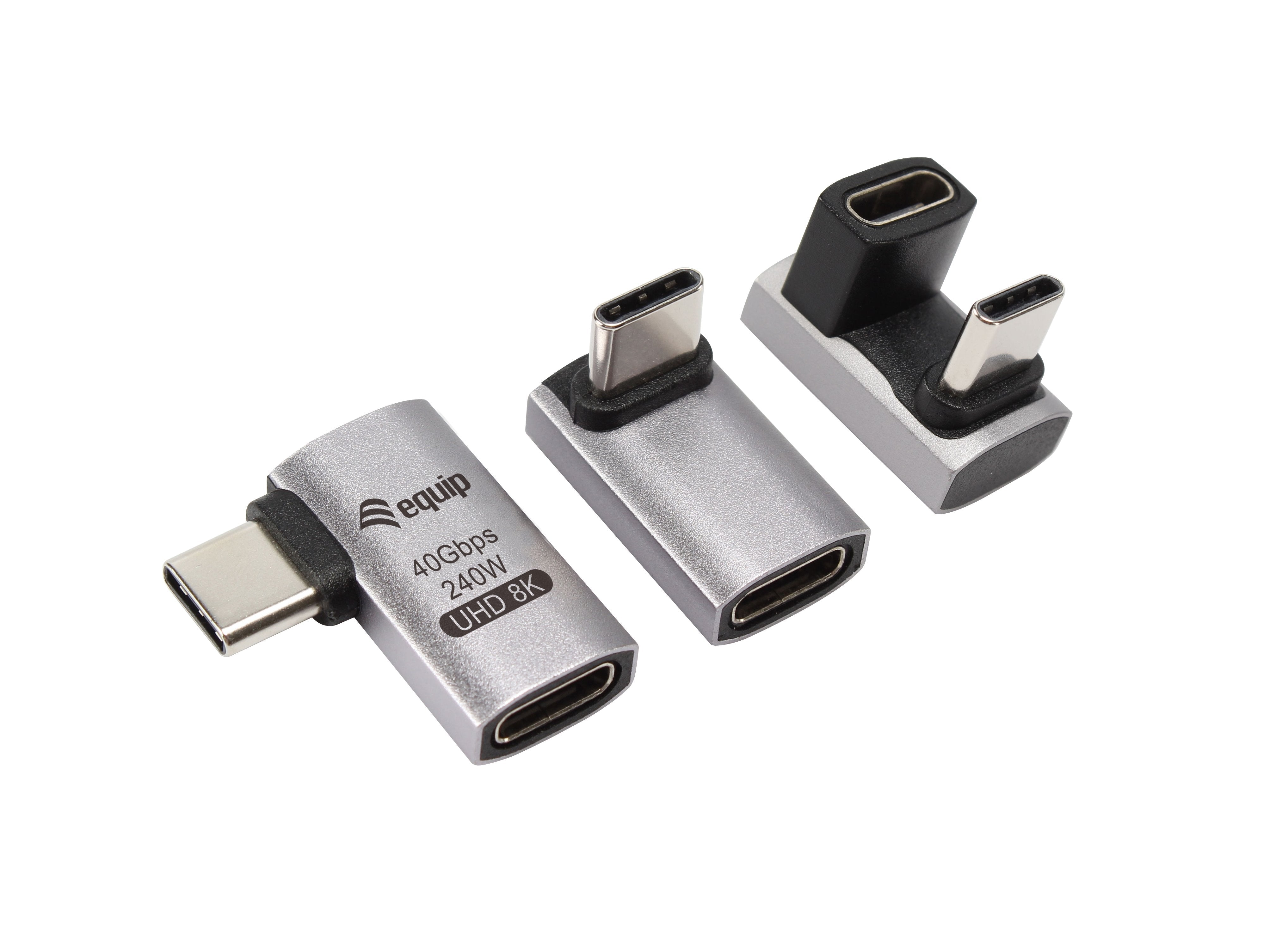 Equip Adaptador Usb 4.0 -> Usb-C 40gbps, 240w Pd, 3er-Pack Gr