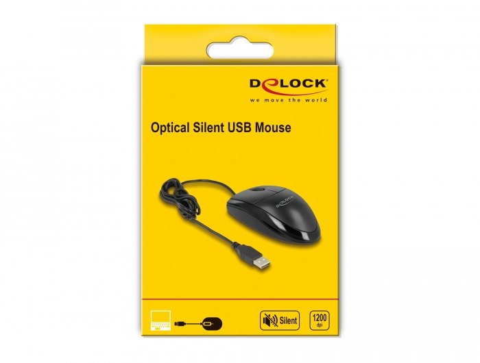 Delock 12106 Ratón De Escritorio Usb Óptico - Silencioso