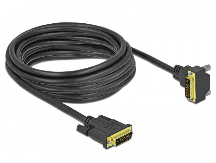 Delock Dvi Cable 24+1 Stecker Zu 24+1 Stecker Gewinkelt 5 M