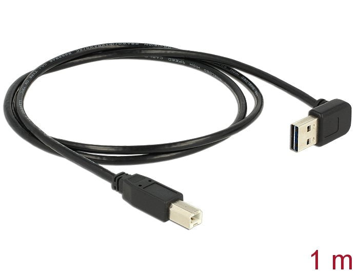 Delock Cable Easy-Usb 2.0 Typ-A Stecker Gewinkelt Oben   Unten > Usb 2.0 Typ-B Stecker 1 M
