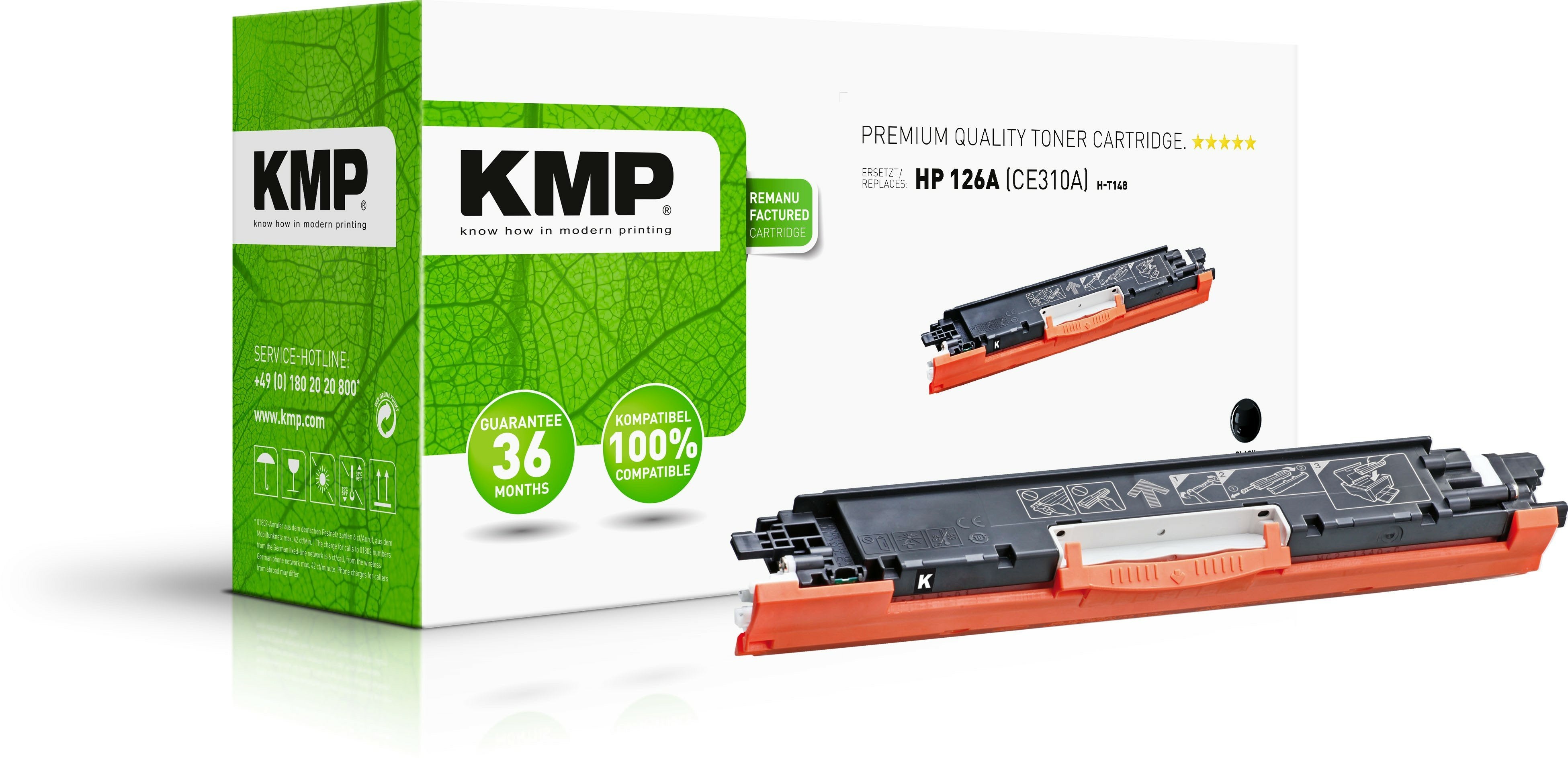 Kmp Toner Hp Ce310a Negro 1200 S. H-T148 Remanufactured