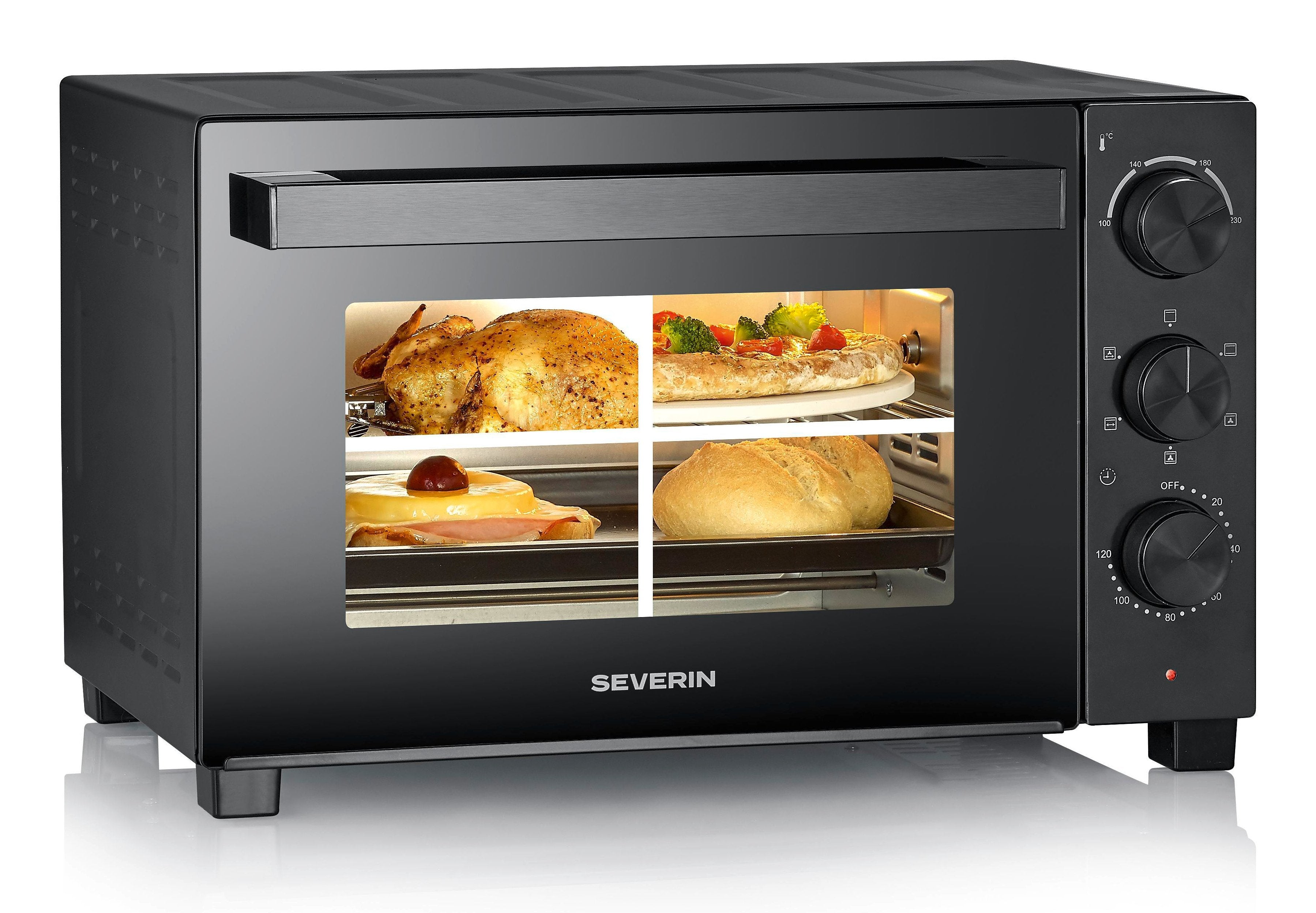 EAN 4008146048746 - Severin TO 2075 horno tostador 30 L 1600 W Negro Parrilla imagen 6