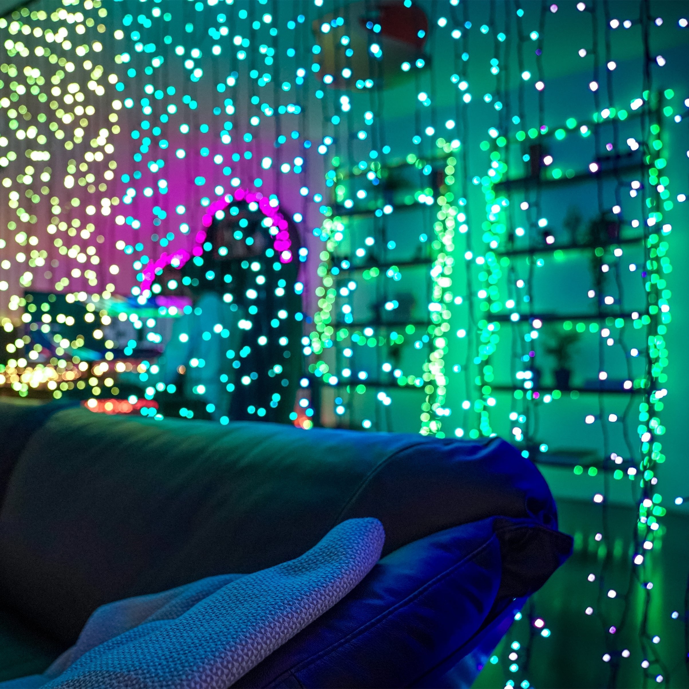Cortina Inteligente Led Twinkly 210 Rgb + W 2 1m