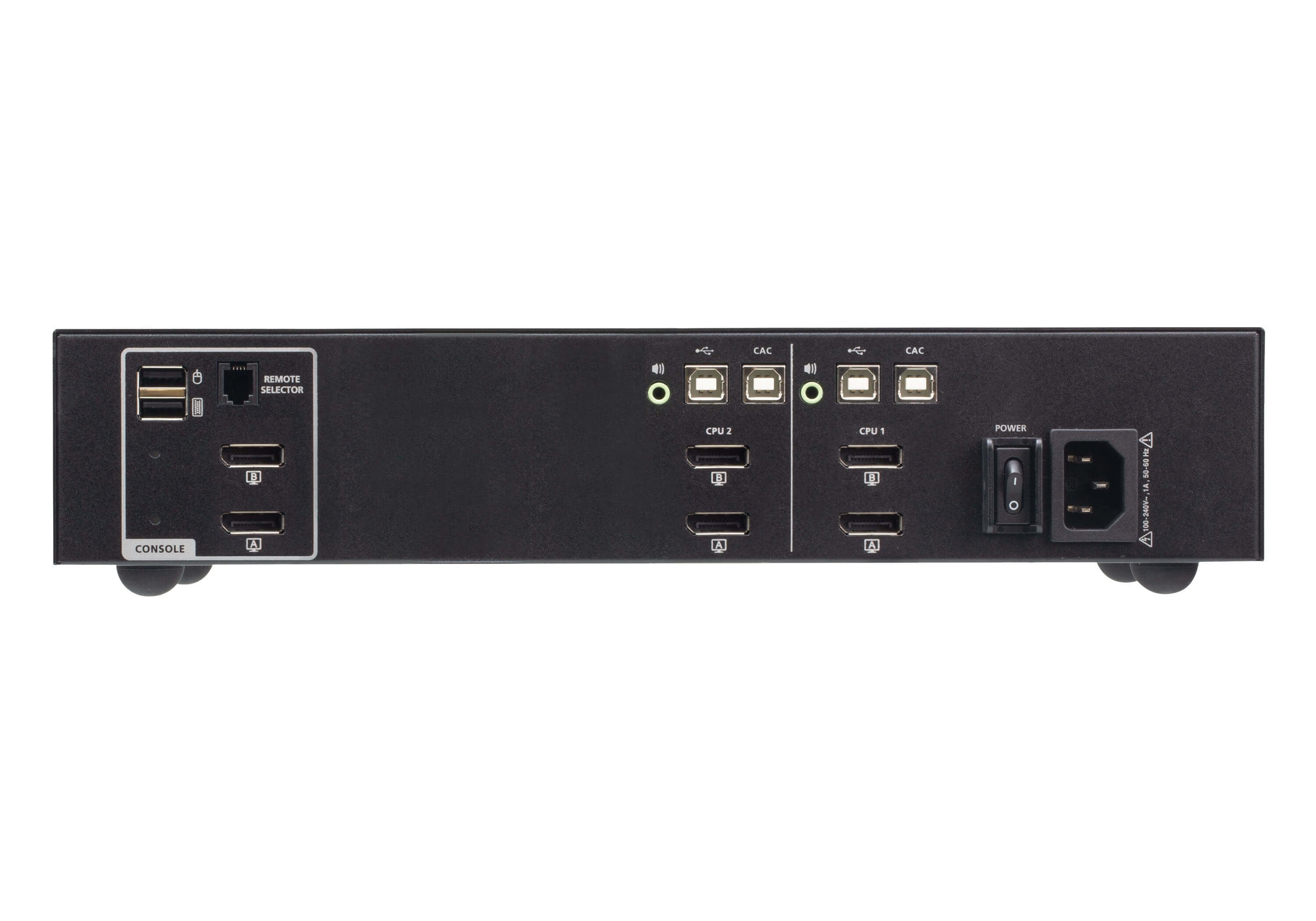 Switch Seguro Kvm De 2 Puertos Cs1142dp4c De Aten Con Doble Pantalla Usb 4k Displayport (Compatible Con Psd Pp V4.0)