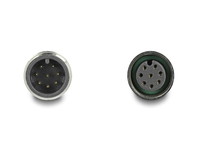 Delock 80402 Cable M12 Codificado A 8 Pin Macho A Hembra Pur (Tpu) 2 M