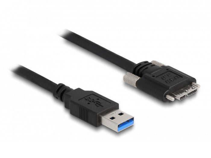 Delock Usb 5 Gbps Cable Typ-A Stecker Zu Typ Micro-B Stecker Mit Schrauben 3 M