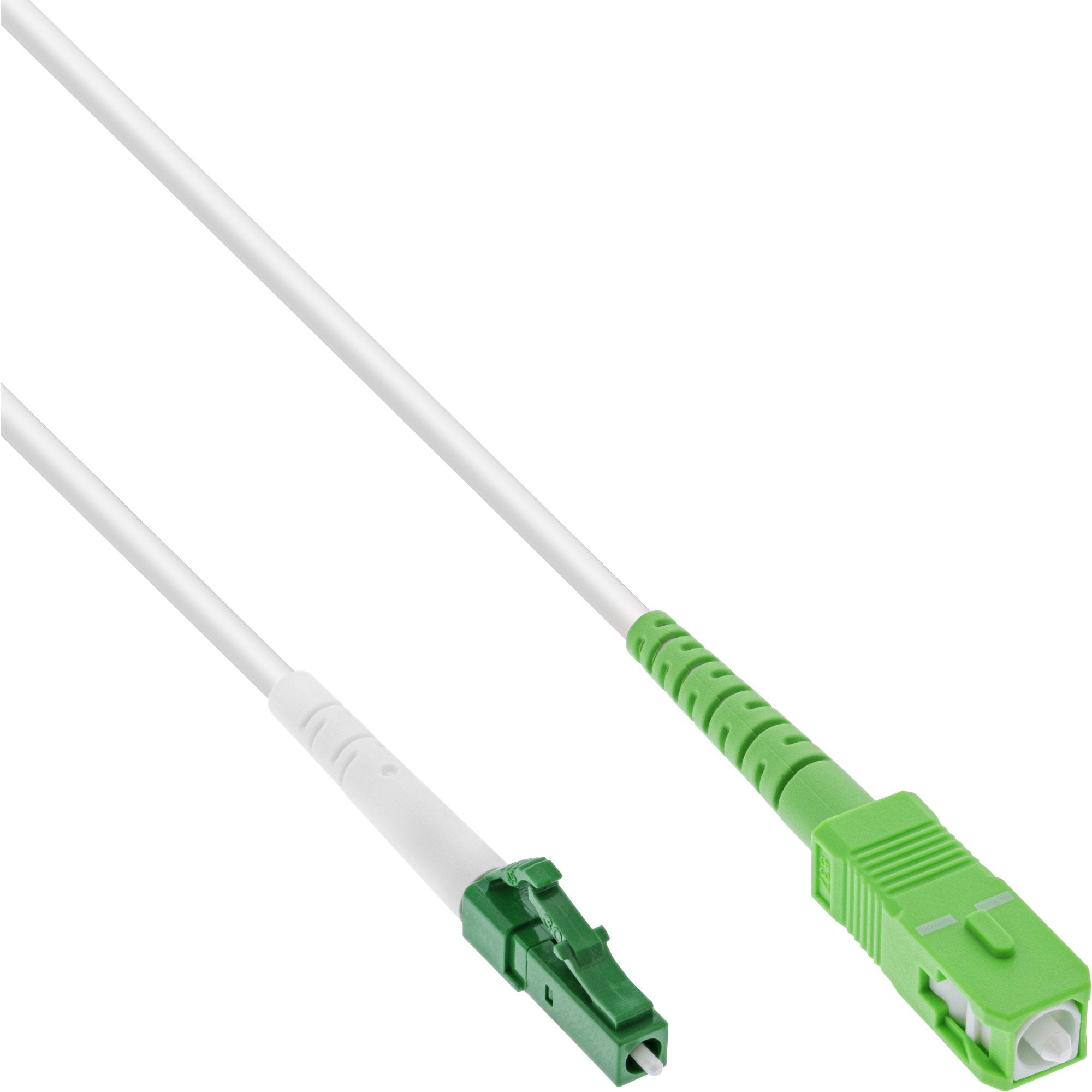 Cable Símplex De Fibra Óptica Inline, Ftth, Lc/Apc 8° A Sc/Apc 8°, 9/125 ?M, Os2, 30 M
