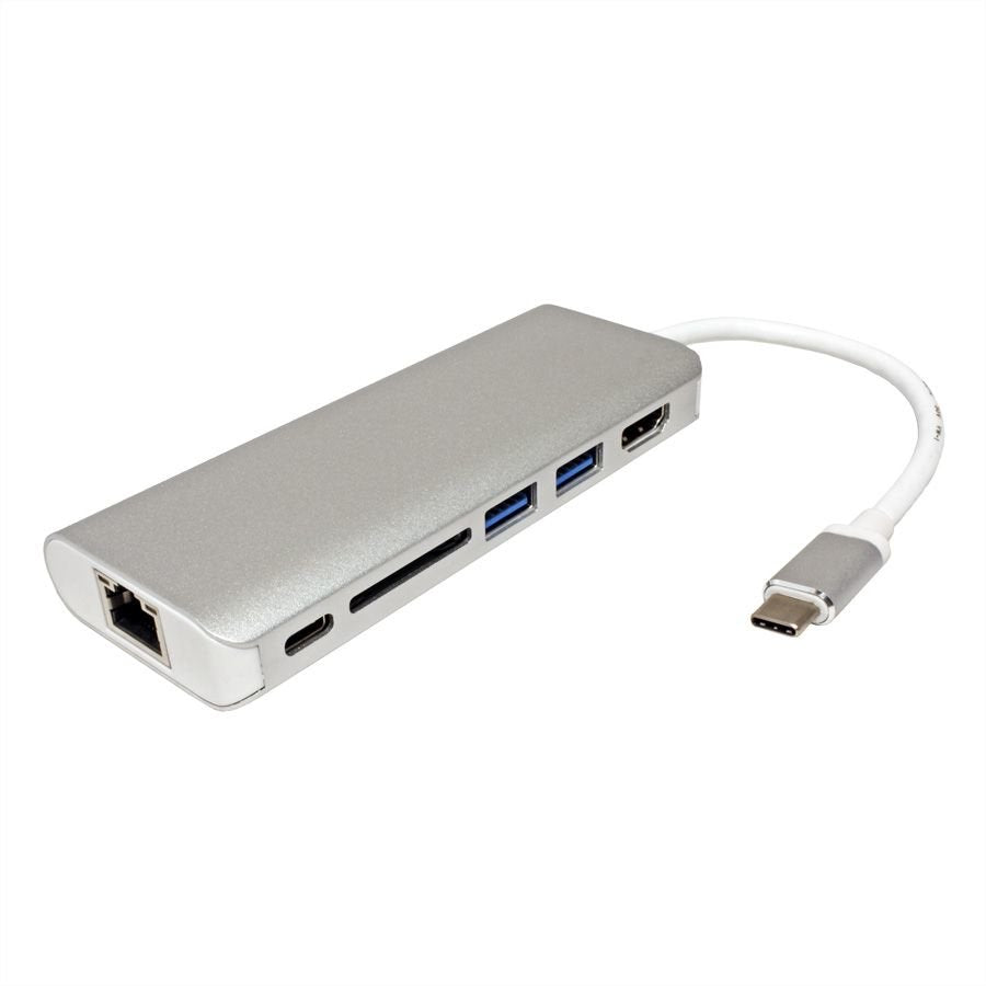 Estación De Acoplamiento Usb Tipo C Hdmi 4k Usb 3.0 Usb 3.2 Gen 1 Sd Microsd Gigabit Ethernet