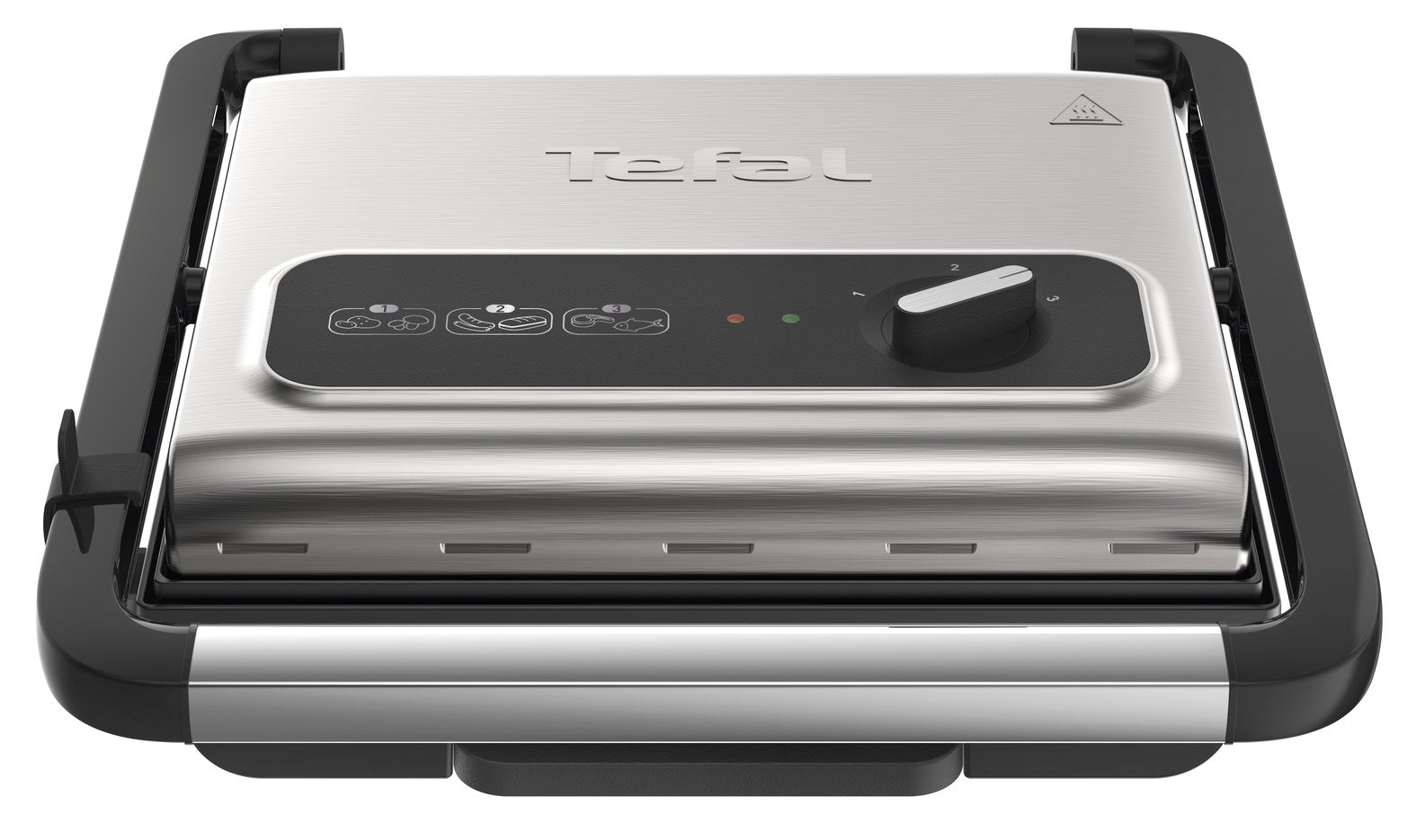 Tefal Inicio Gc242d Parrilla Eléctrica De Contacto, Barbacoa De Contacto Acero Fino/Negro, Negro, Acero Inoxidable, Rectangular, Giratorio, 288 X 258 Mm, Tapa Con Bisagra, Listo
