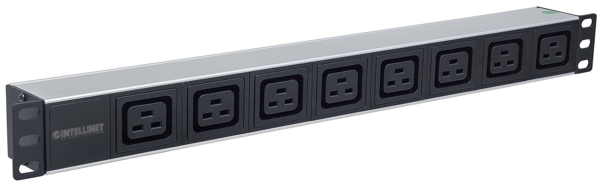 EAN 0766623163613 - Intellinet 163613 unidad de distribución de energía (PDU) 8 salidas AC 1U Negro, Plata imagen 2