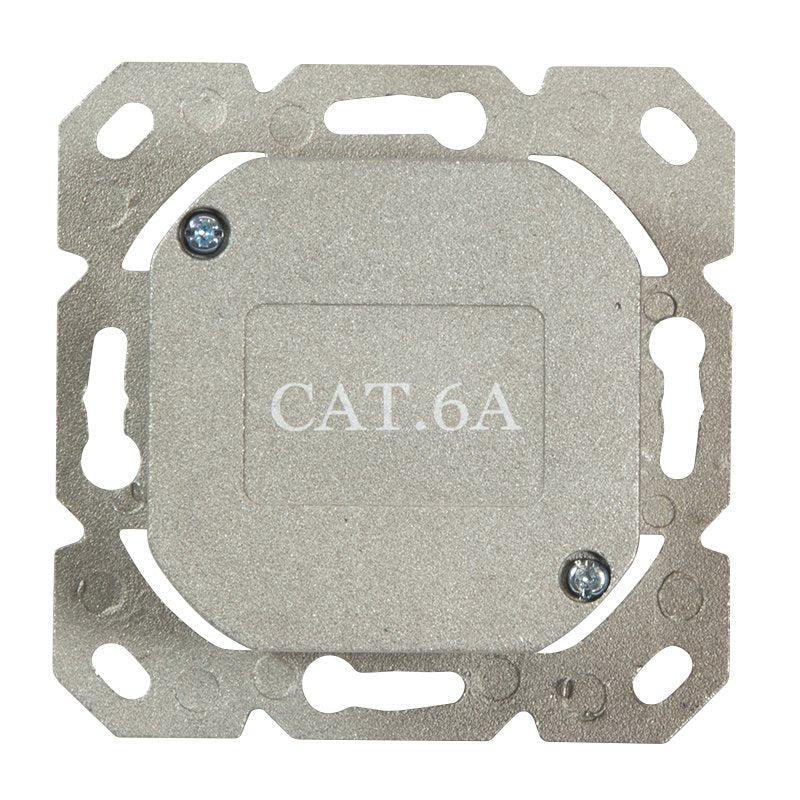 Logilink Np0123 Enchufe Cat.6a, 2x Rj45, Blanco, Horizontal