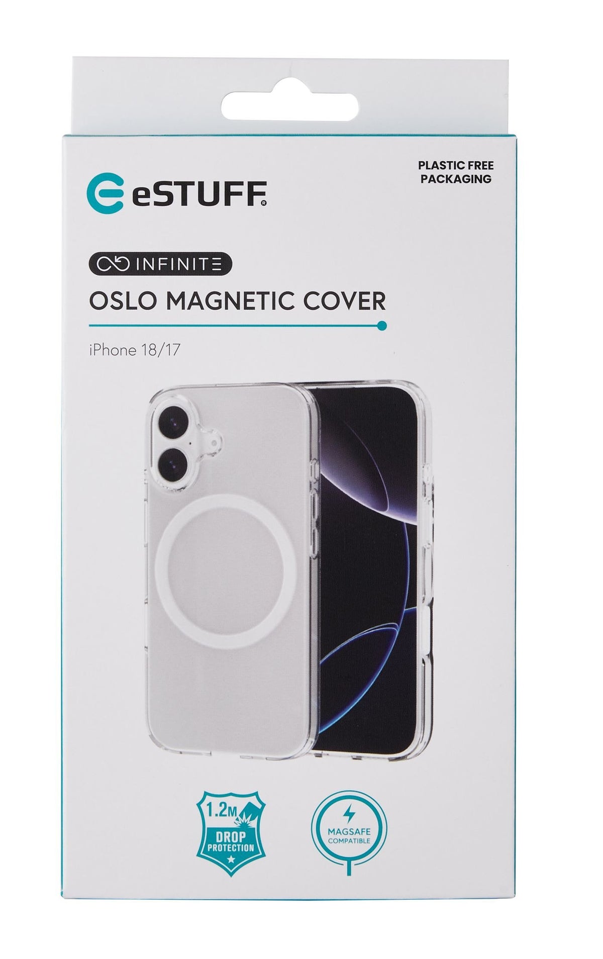 EAN 5715328302976 - eSTUFF INFINITE (GRS) OSLO iPhone 18/17 Clear Magnetic Cover funda para teléfono móvil Transparente imagen 10