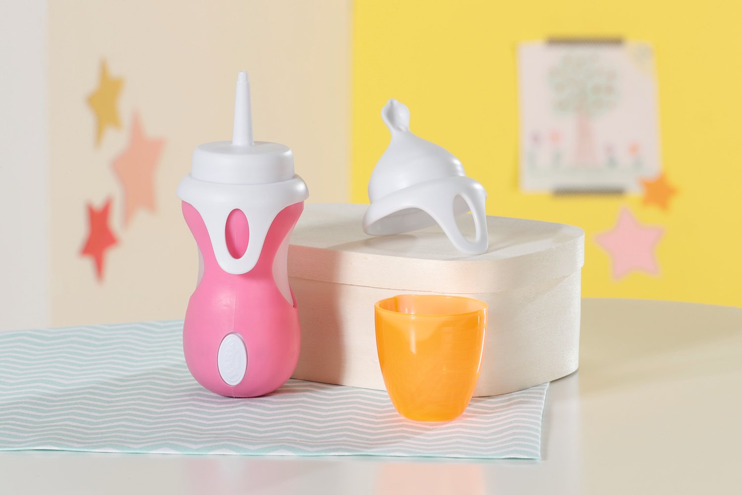 Zapf Creation Baby Born® Biberón Y Cuchara Interactivos 43cm, Accesorios Para Muñecas Con Dos Accesorios Y Efecto De Sonido 832493