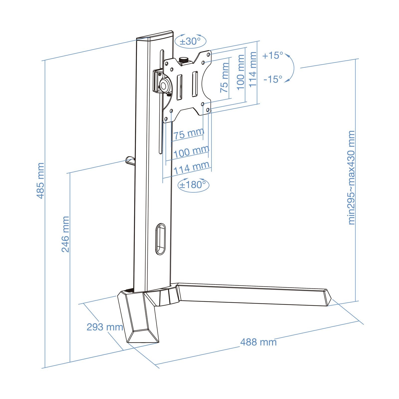 Soporte De Mesa Monitor Gaming Db1401tn-B 17-32, Negro
