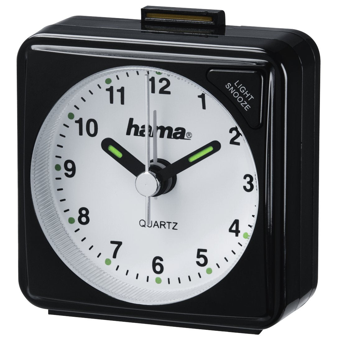 Hama Reisewecker A50, Schwarz Zeiger Fluoreszierend     186329