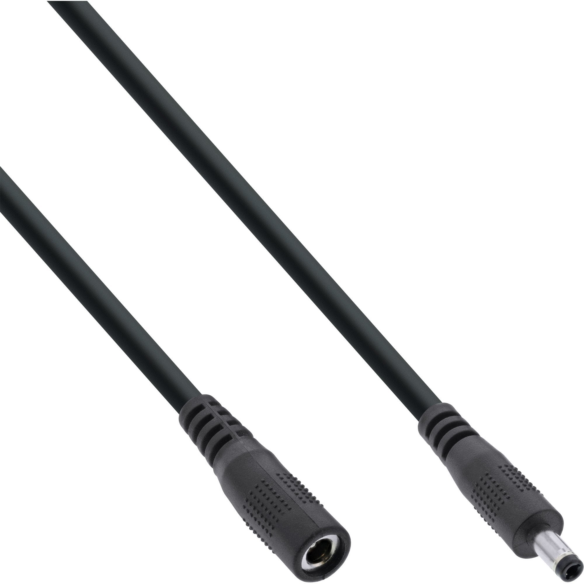 Cable De Extensión De Cc Inline, Enchufe De Cc Macho/Hembra 4,0x1,7 Mm, Awg 18, Negro, 1 M