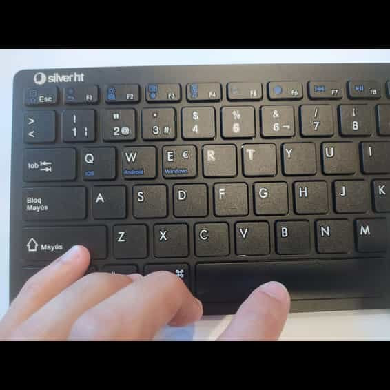 Teclado Inalambrico Silver Ht Bluetooth Black Style 2 Colors Edition