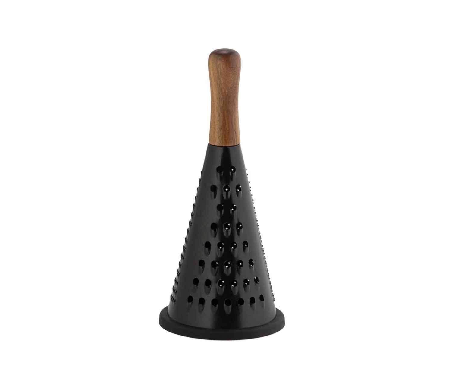 Rallador Inoxidable Negro/Acacia Cc73014 Andrea House