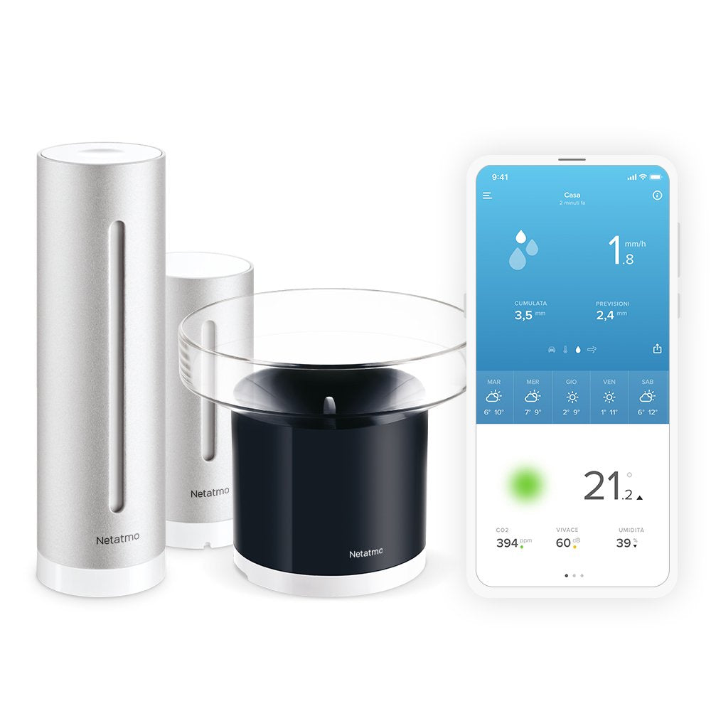 Netatmo Zestaw Stacja Pogodowa + Deszczomierz