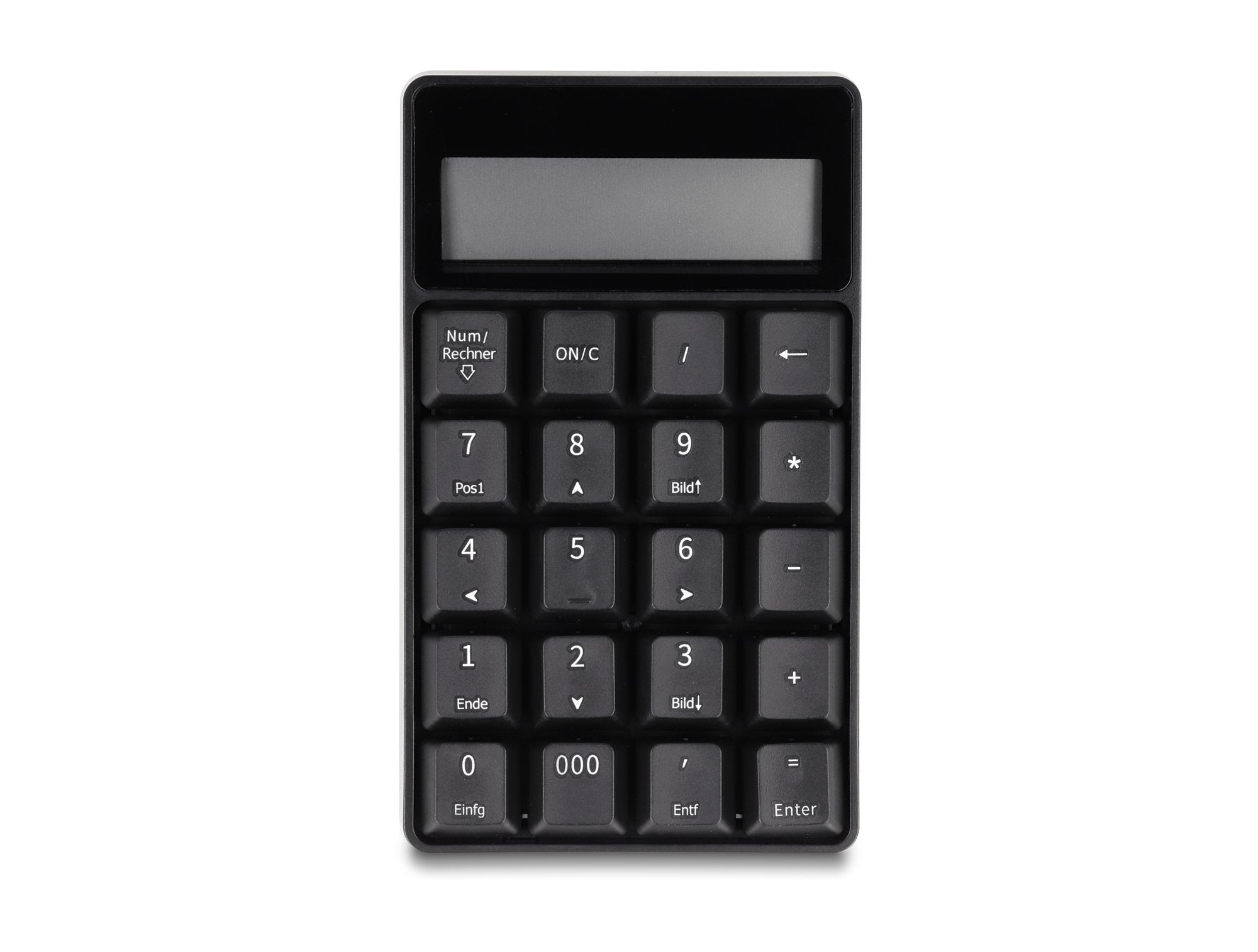 Delock 12113 Teclado 2 En 1 Usb Tipo-A Con Función De Calculadora 2,4 Ghz Inalámbrico Negro