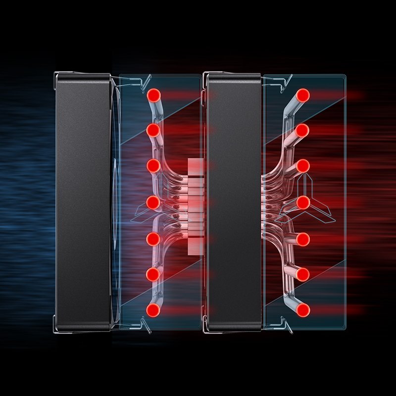 Jonsbo Cr-3000 Cpu-Kühler Dual Tower, Argb - 2x 120 Mm, Negro