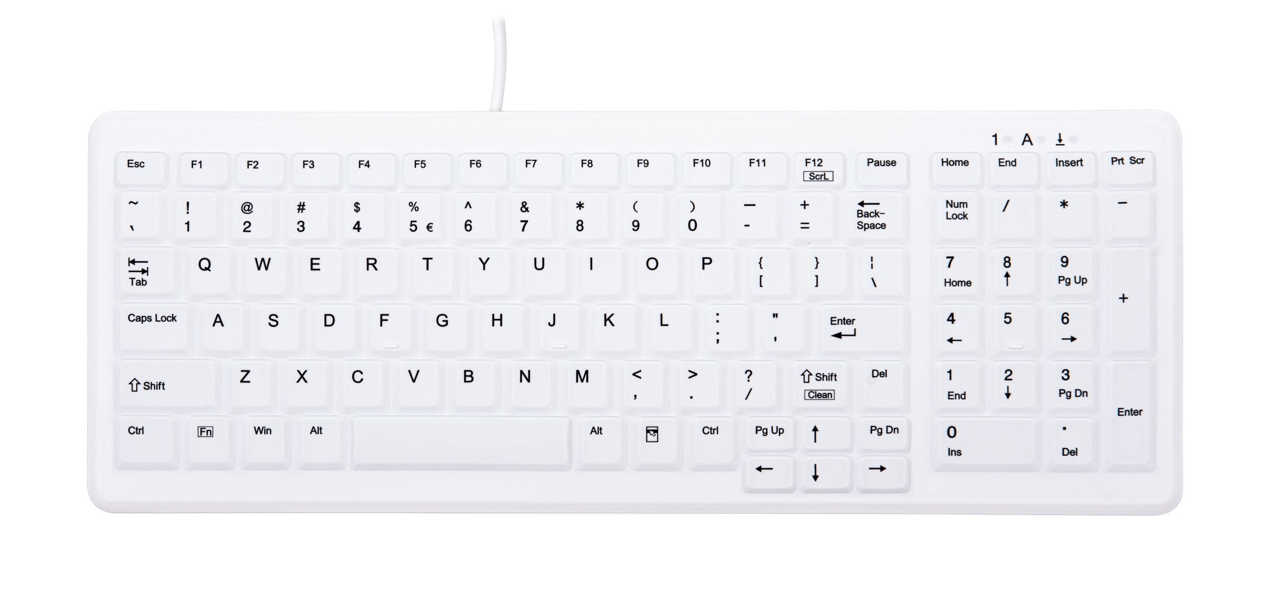 EAN 7061116486259 - CHERRY AK-C7000 teclado Médico USB QWERTY Inglés de EE. UU. Blanco imagen 1