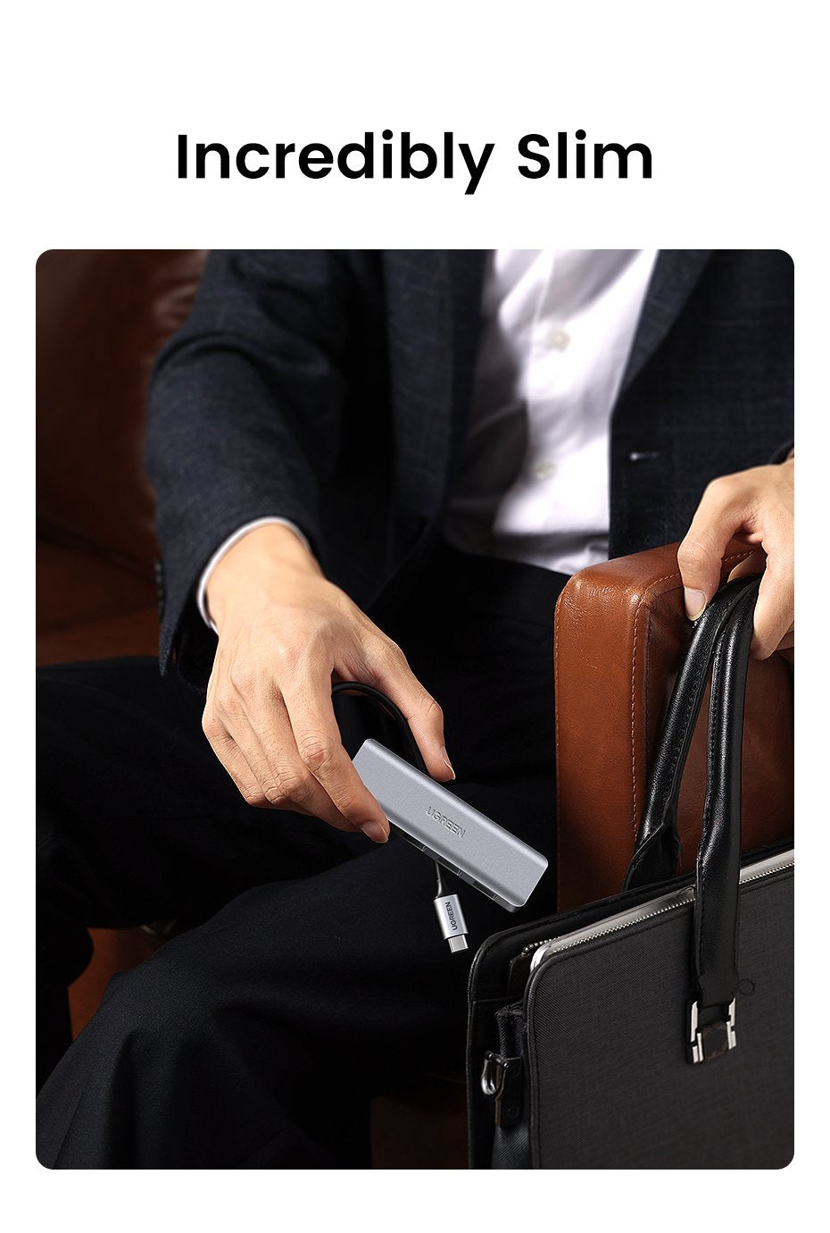 Hub  Ugreen 50985 De Interfaz Usb 3.2 Gen 1 (3.1 Gen 1) Type-A 5000 Mbit/S Plata