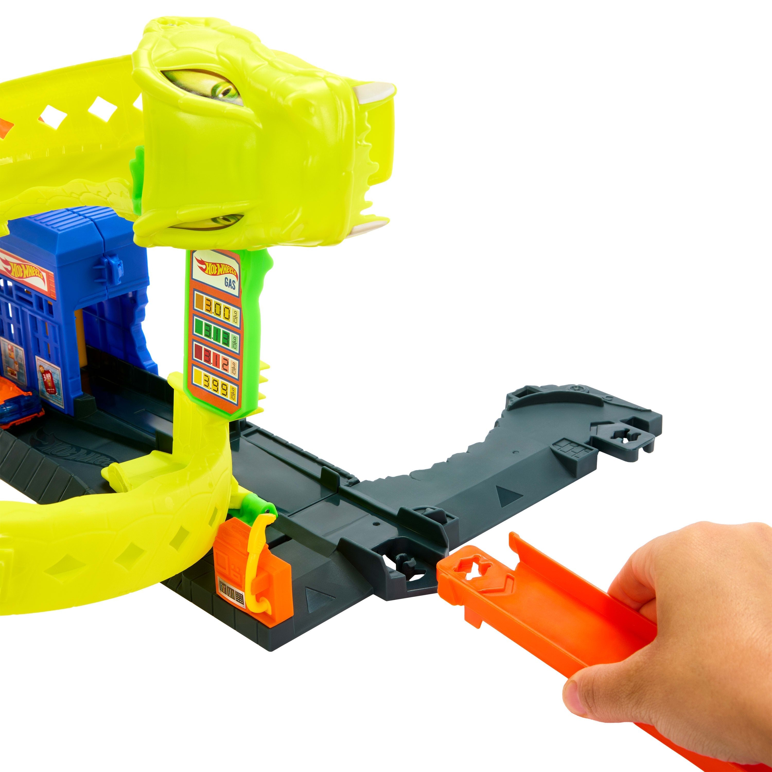 Juego De Ataque De Espiral De Serpientes De Ruedas Calientes Con El Auto De Juguete, Pista De Carreras, Jbm63
