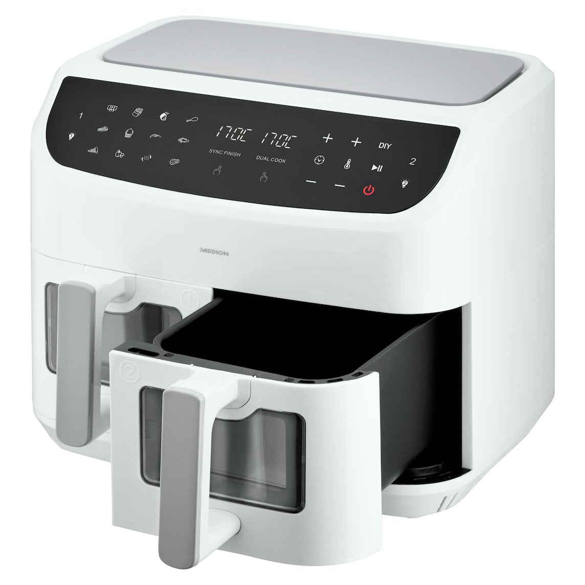 Freidora  Medion Doppel  Life P20 Md11760 Xxl (Blanco, 2.600 Watt, 2 Körbe Je 4,35 Liter) 50077283