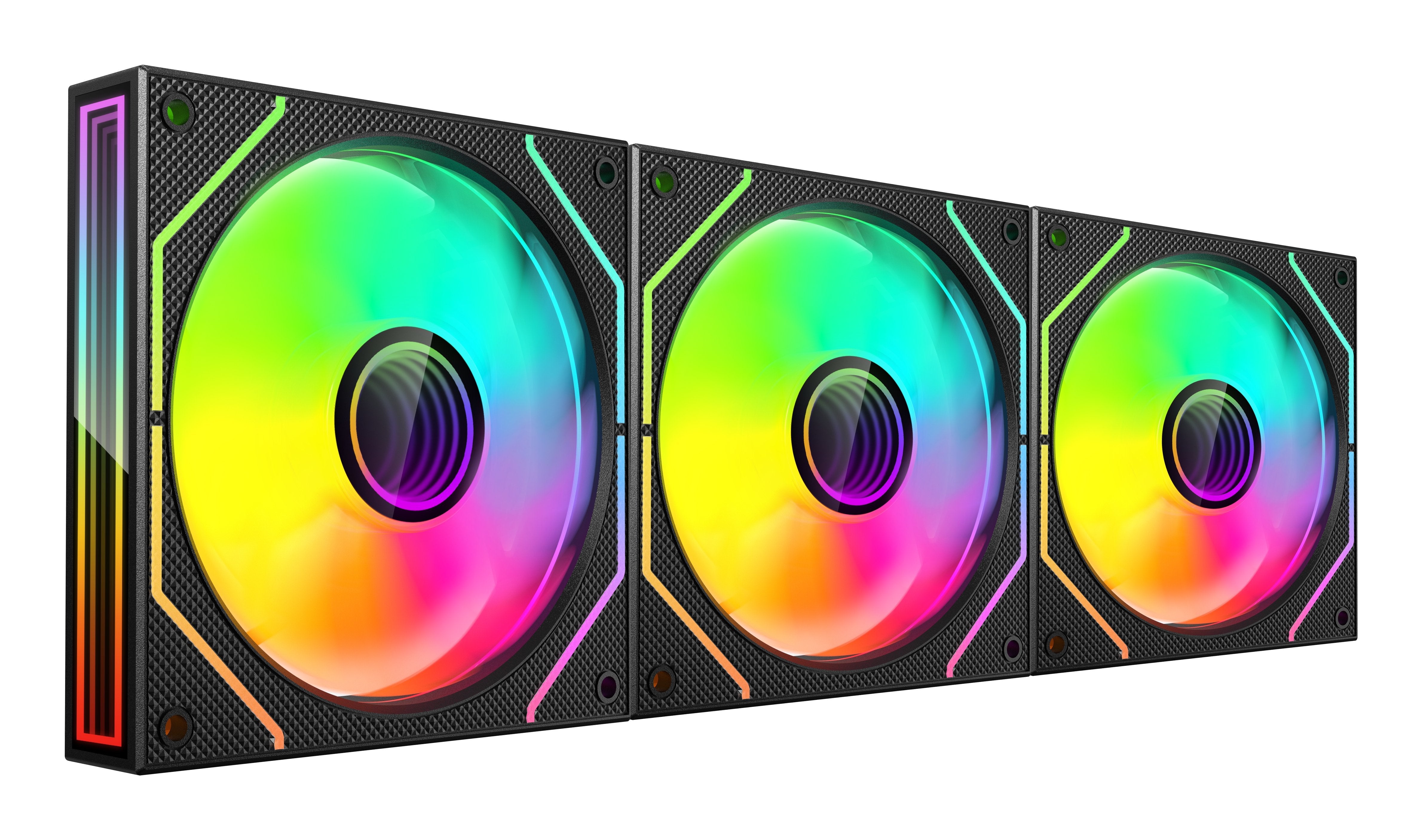 Kit 3 Ventiladores Auxiliar Mf-3d Pro Negro Mars Gaming 3x Ventiladores 120mm / Argb / Control Remoto / Hasta 1600 Rpm