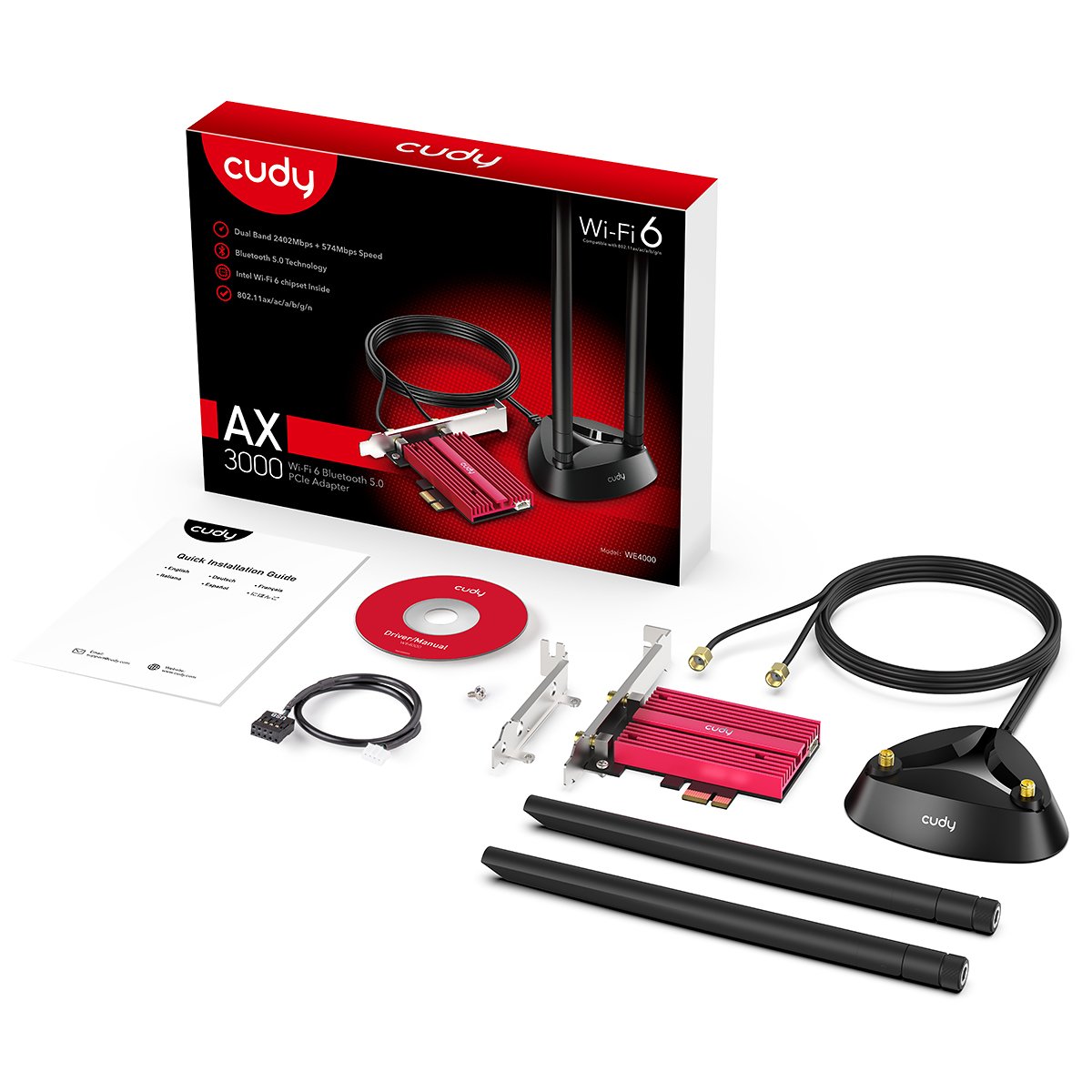 Adaptador Cudy Ax5400 Wifi 6e Pci Express Adapter We4000